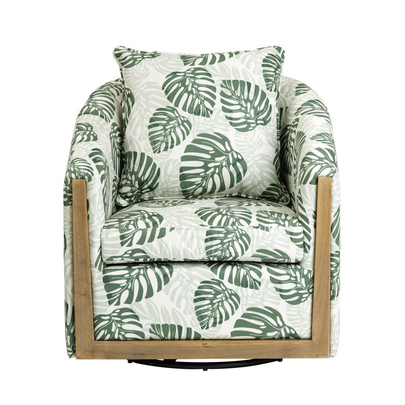 Palmetto Green/White Accent Chair by Crestview at Eve Furniture