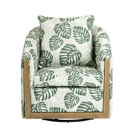 Palmetto Green/White Accent Chair by Crestview at Eve Furniture
