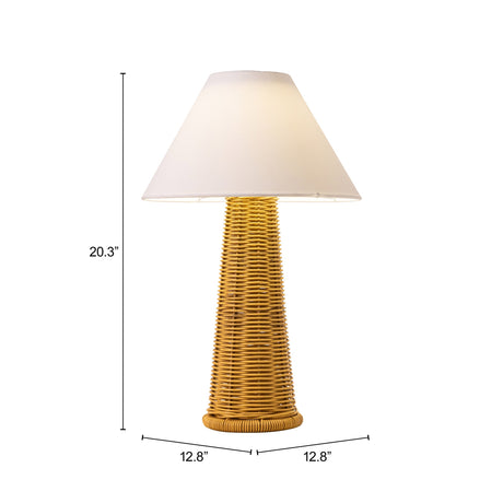 Palmia Natural Solar Table Lamp by Zuomod at Eve Furniture