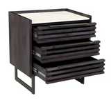 Paloma 3 Drawer Chest - Charcoal Grey by Moe's Home at Eve Furniture
