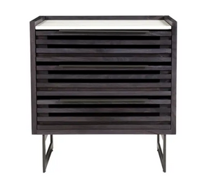 Paloma 3 Drawer Chest - Charcoal Grey by Moe's Home at Eve Furniture