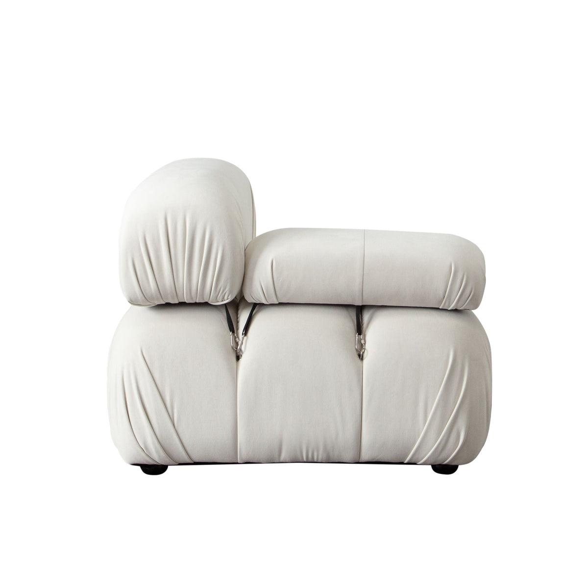 Paloma 3-Piece Light Cream Velvet Modular Sectional by Diamond Sofa at Eve Furniture