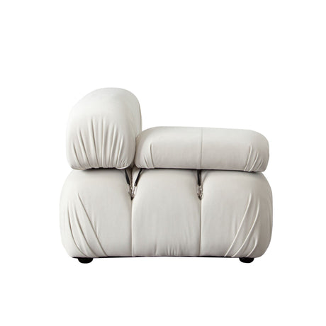 Paloma 3-Piece Light Cream Velvet Modular Sectional by Diamond Sofa at Eve Furniture