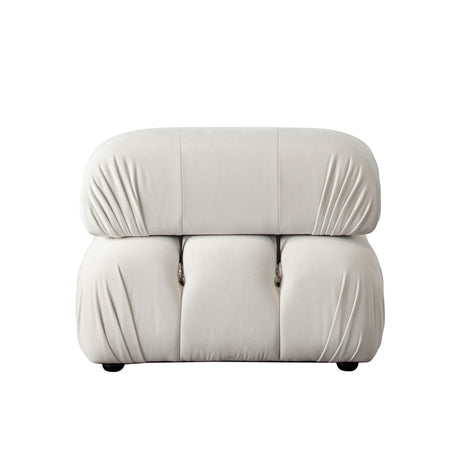Paloma 3-Piece Light Cream Velvet Modular Sectional by Diamond Sofa at Eve Furniture