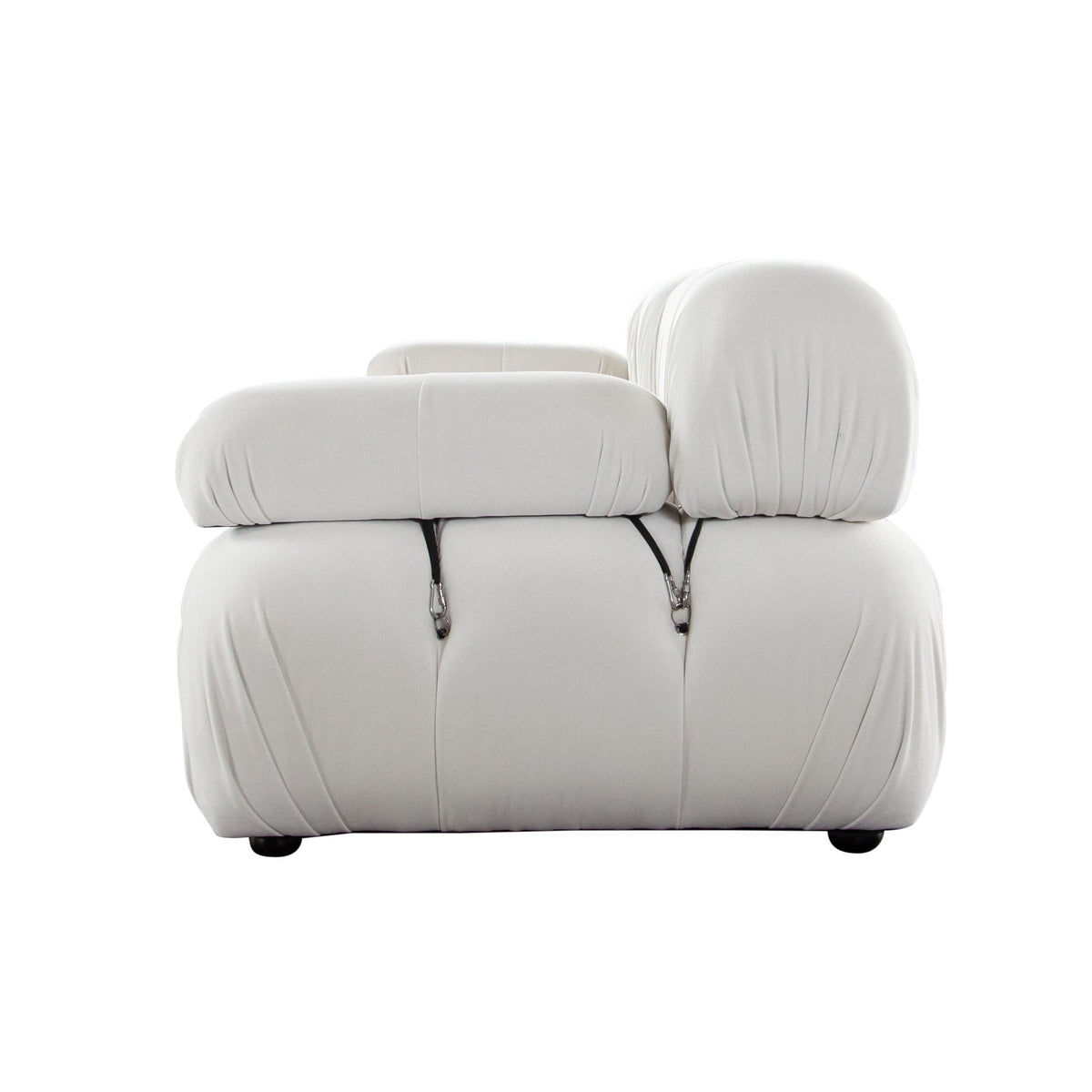 Paloma 3-Piece Light Cream Velvet Modular Sectional by Diamond Sofa at Eve Furniture