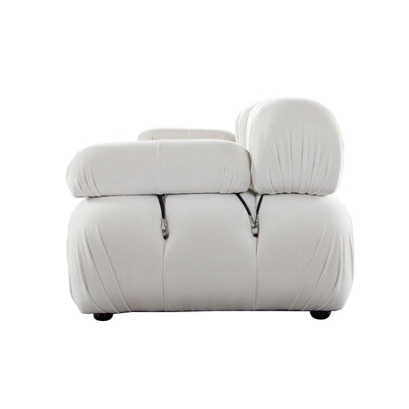 Paloma 3-Piece Light Cream Velvet Modular Sectional by Diamond Sofa at Eve Furniture