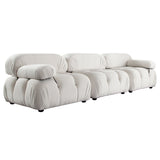 Paloma 3-Piece Light Cream Velvet Modular Sectional by Diamond Sofa at Eve Furniture