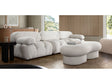 Paloma 3-Piece Light Cream Velvet Modular Sectional by Diamond Sofa at Eve Furniture