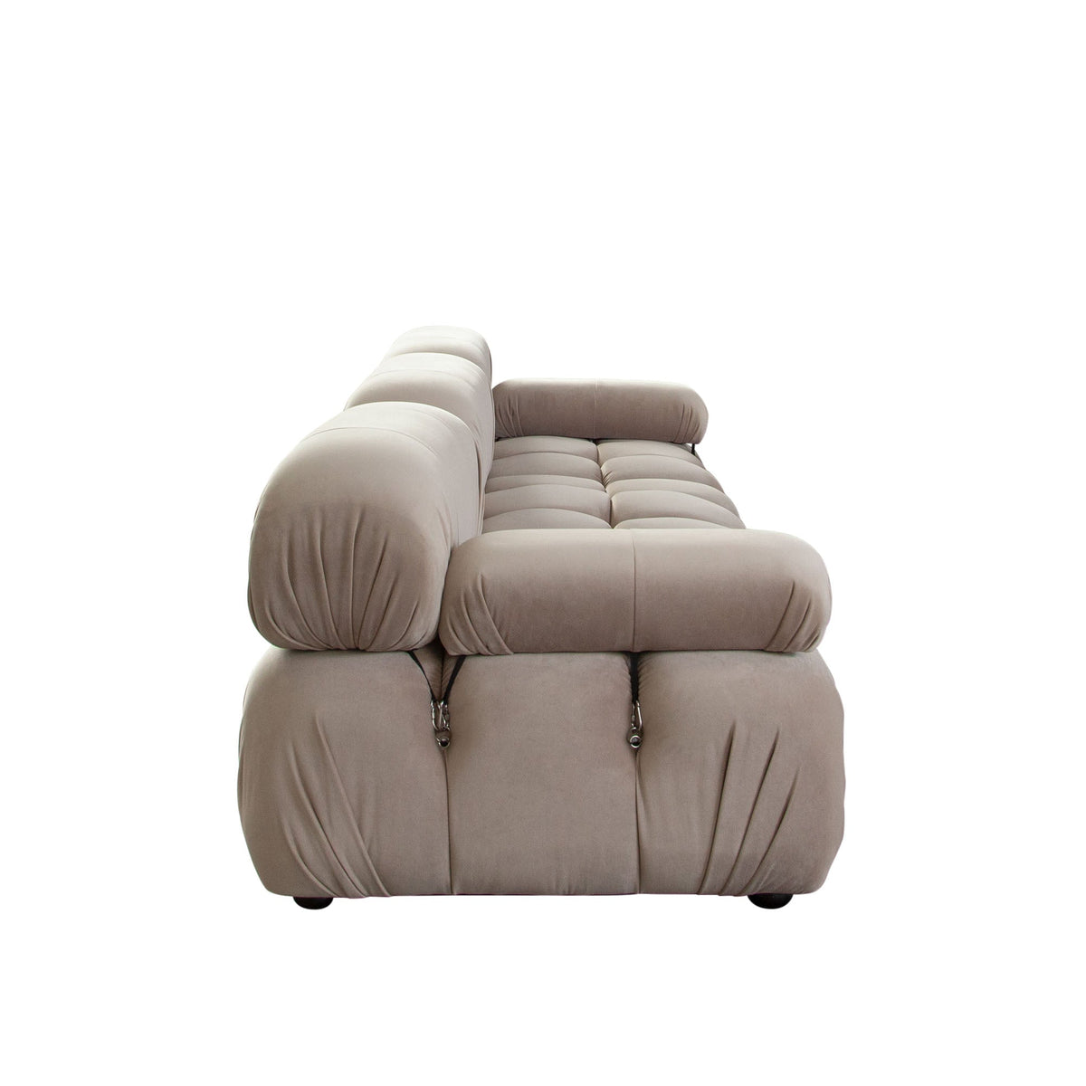 Paloma 3-Piece Mink Tan Velvet Modular Sectional by Diamond Sofa at Eve Furniture