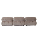 Paloma 3-Piece Mink Tan Velvet Modular Sectional by Diamond Sofa at Eve Furniture