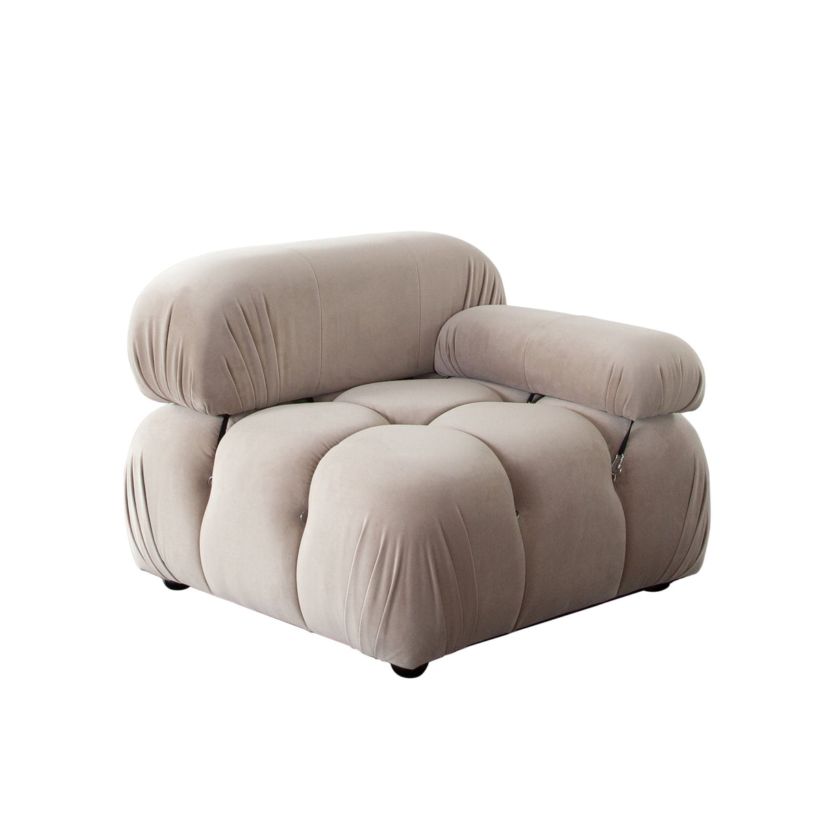 Paloma 3-Piece Mink Tan Velvet Modular Sectional by Diamond Sofa at Eve Furniture