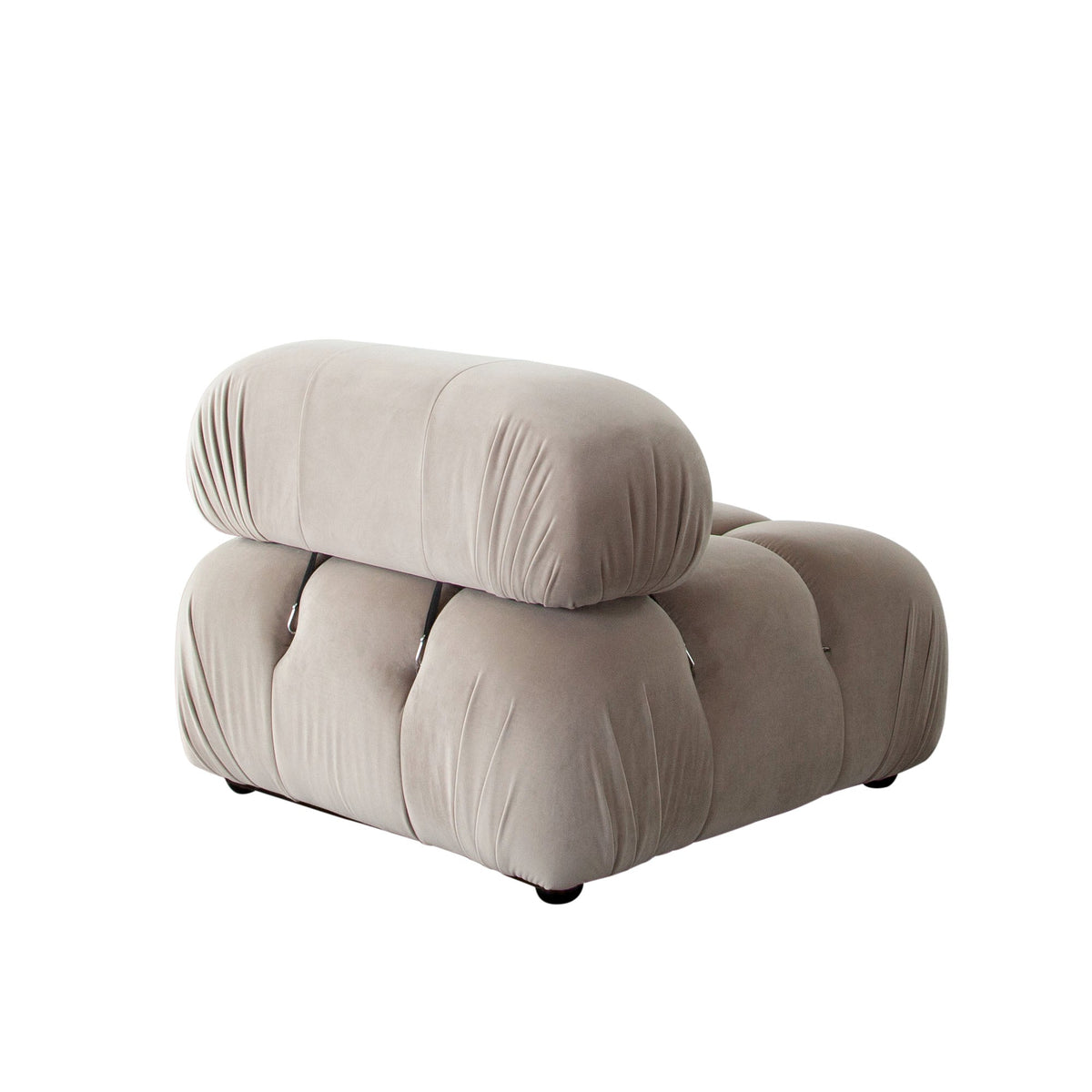 Paloma 3-Piece Mink Tan Velvet Modular Sectional by Diamond Sofa at Eve Furniture