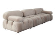 Paloma 3-Piece Mink Tan Velvet Modular Sectional by Diamond Sofa at Eve Furniture
