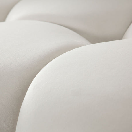 Paloma 4-Piece Light Cream Velvet Modular Sectional by Diamond Sofa at Eve Furniture