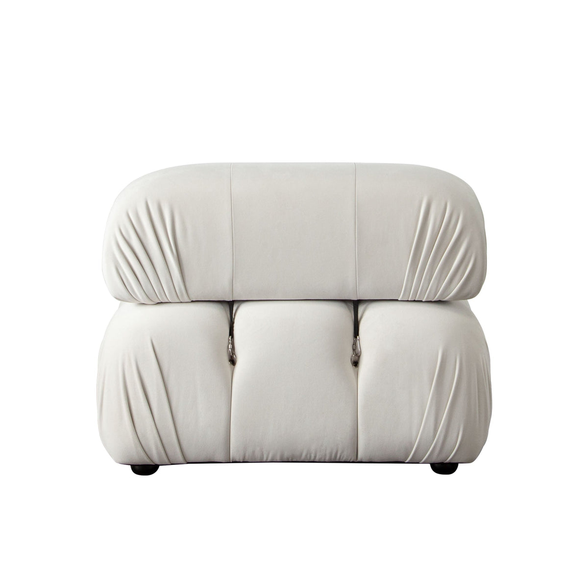 Paloma 4-Piece Light Cream Velvet Modular Sectional by Diamond Sofa at Eve Furniture