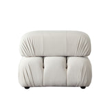 Paloma 4-Piece Light Cream Velvet Modular Sectional by Diamond Sofa at Eve Furniture