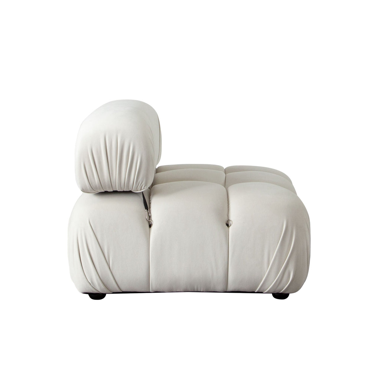Paloma 4-Piece Light Cream Velvet Modular Sectional by Diamond Sofa at Eve Furniture