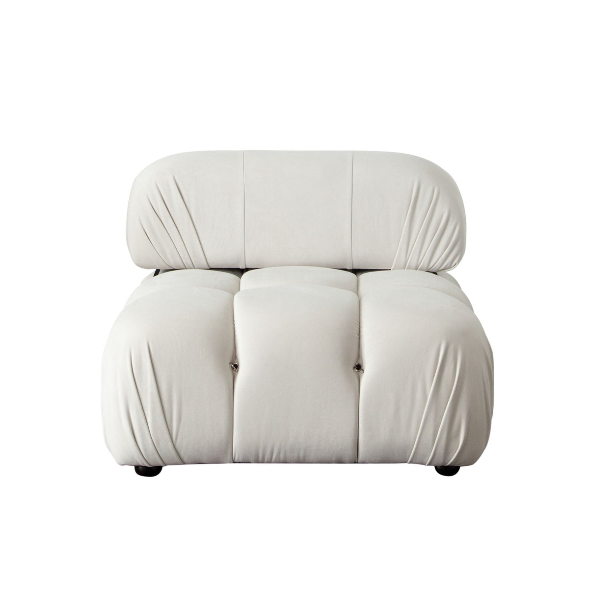Paloma 4-Piece Light Cream Velvet Modular Sectional by Diamond Sofa at Eve Furniture