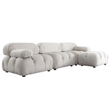 Paloma 4-Piece Light Cream Velvet Modular Sectional by Diamond Sofa at Eve Furniture