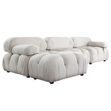 Paloma 4-Piece Light Cream Velvet Modular Sectional by Diamond Sofa at Eve Furniture
