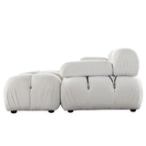 Paloma 4-Piece Light Cream Velvet Modular Sectional by Diamond Sofa at Eve Furniture