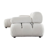 Paloma 4-Piece Light Cream Velvet Modular Sectional by Diamond Sofa at Eve Furniture