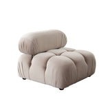 Paloma 4-Piece Mink Tan Velvet Modular Sectional by Diamond Sofa at Eve Furniture