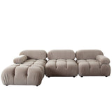 Paloma 4-Piece Mink Tan Velvet Modular Sectional by Diamond Sofa at Eve Furniture