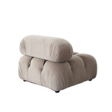Paloma 4-Piece Mink Tan Velvet Modular Sectional by Diamond Sofa at Eve Furniture