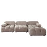 Paloma 4-Piece Mink Tan Velvet Modular Sectional by Diamond Sofa at Eve Furniture