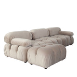 Paloma 4-Piece Mink Tan Velvet Modular Sectional by Diamond Sofa at Eve Furniture