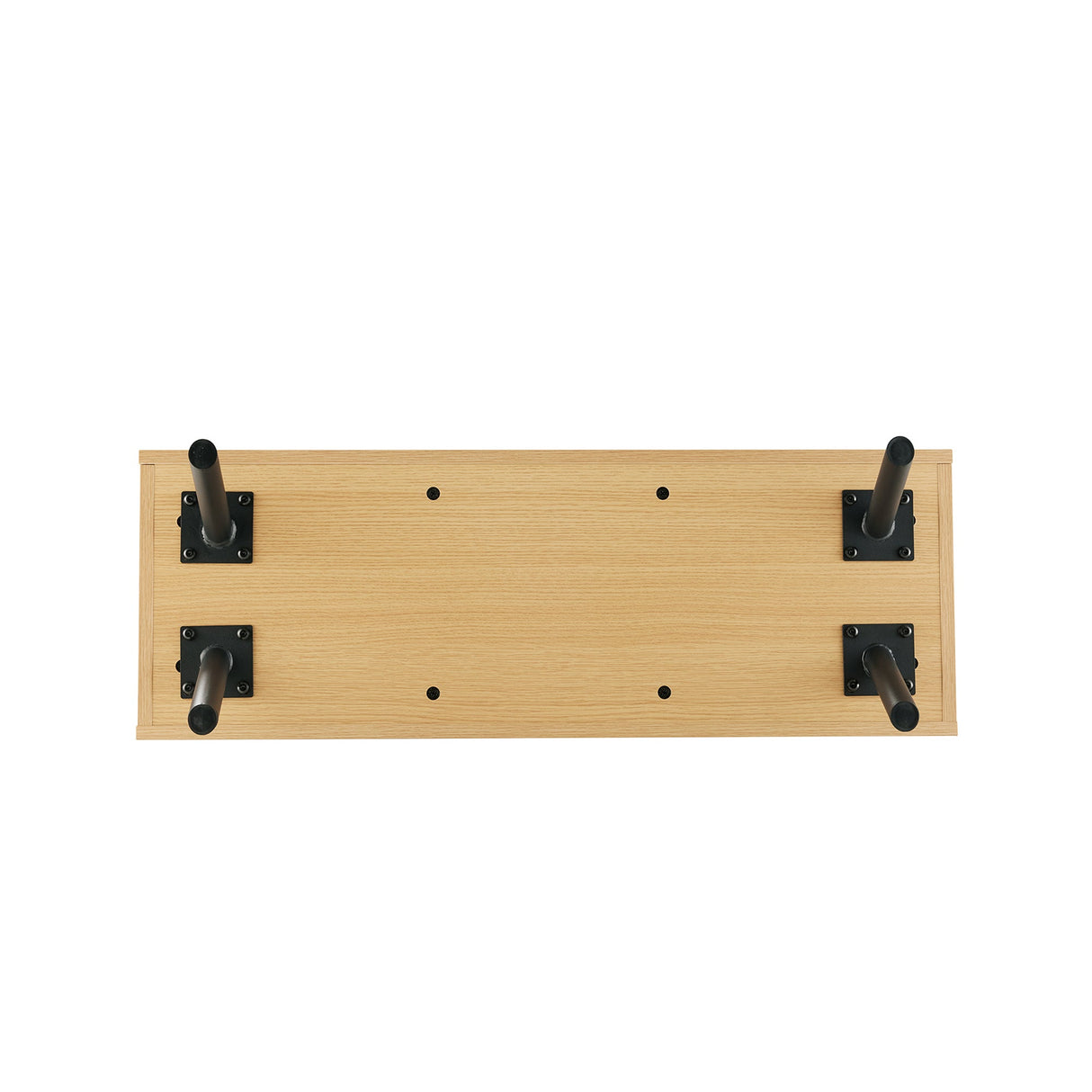 Paloma Accent Storage Bench in Natural Oak by Manhattan Comfort at Eve Furniture