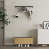 Paloma Accent Storage Bench in Natural Oak by Manhattan Comfort at Eve Furniture