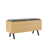 Paloma Accent Storage Bench in Natural Oak by Manhattan Comfort at Eve Furniture