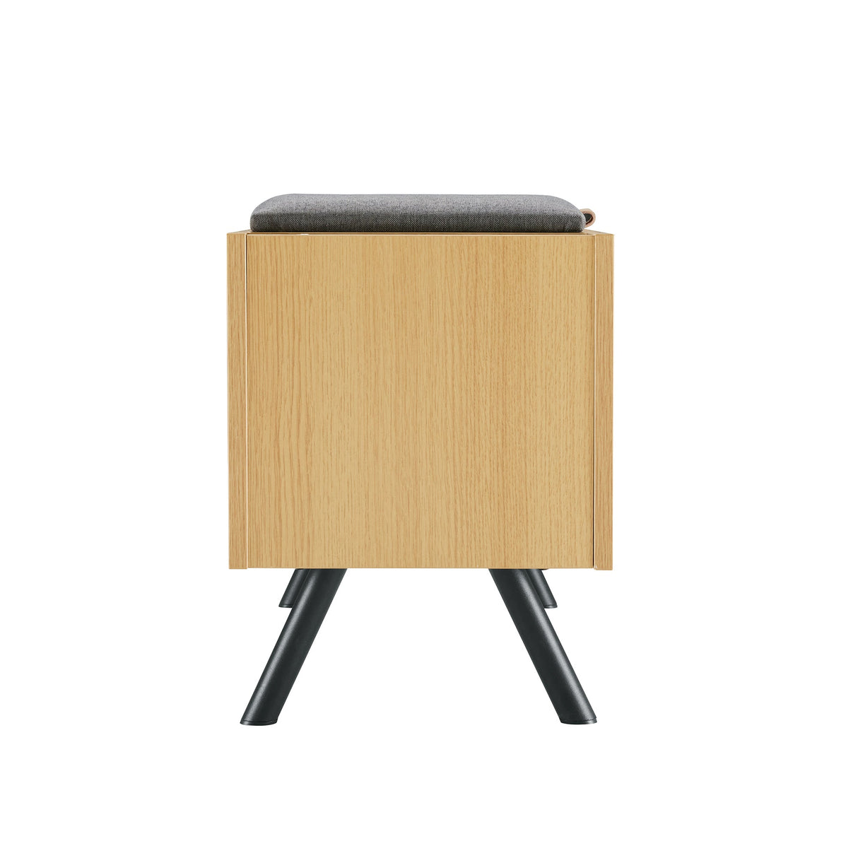 Paloma Accent Storage Bench in Natural Oak by Manhattan Comfort at Eve Furniture