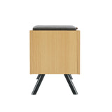 Paloma Accent Storage Bench in Natural Oak by Manhattan Comfort at Eve Furniture