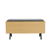 Paloma Accent Storage Bench in Natural Oak by Manhattan Comfort at Eve Furniture