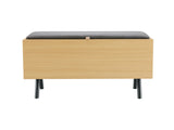 Paloma Accent Storage Bench in Natural Oak by Manhattan Comfort at Eve Furniture