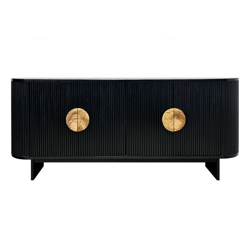 Paloma Black Four-Door Sideboard by Crestview at Eve Furniture