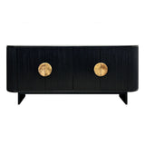 Paloma Black Four-Door Sideboard by Crestview at Eve Furniture