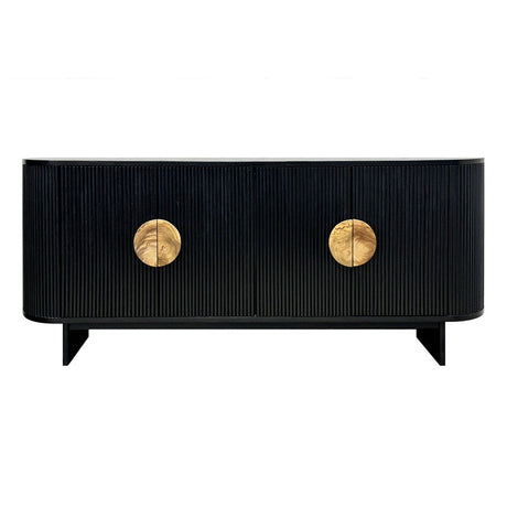 Paloma Black Four-Door Sideboard by Crestview at Eve Furniture