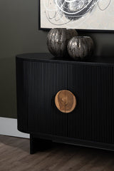 Paloma Black Four-Door Sideboard by Crestview at Eve Furniture