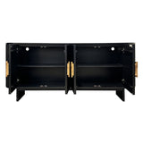 Paloma Black Four-Door Sideboard by Crestview at Eve Furniture