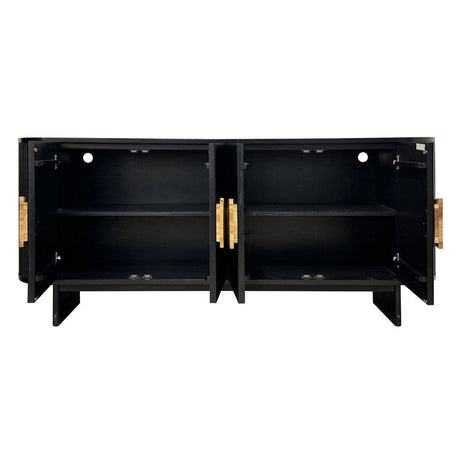 Paloma Black Four-Door Sideboard by Crestview at Eve Furniture