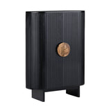 Paloma Black Two-Door Cabinet by Crestview at Eve Furniture