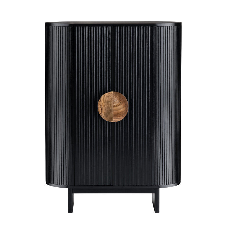 Paloma Black Two-Door Cabinet by Crestview at Eve Furniture