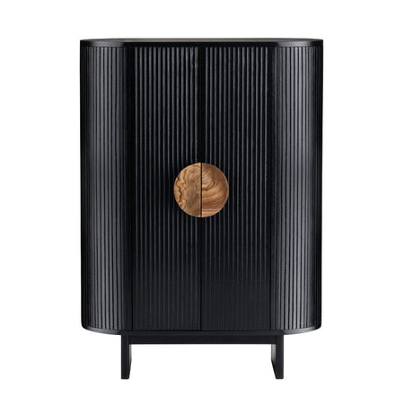Paloma Black Two-Door Cabinet by Crestview at Eve Furniture