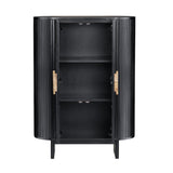 Paloma Black Two-Door Cabinet by Crestview at Eve Furniture
