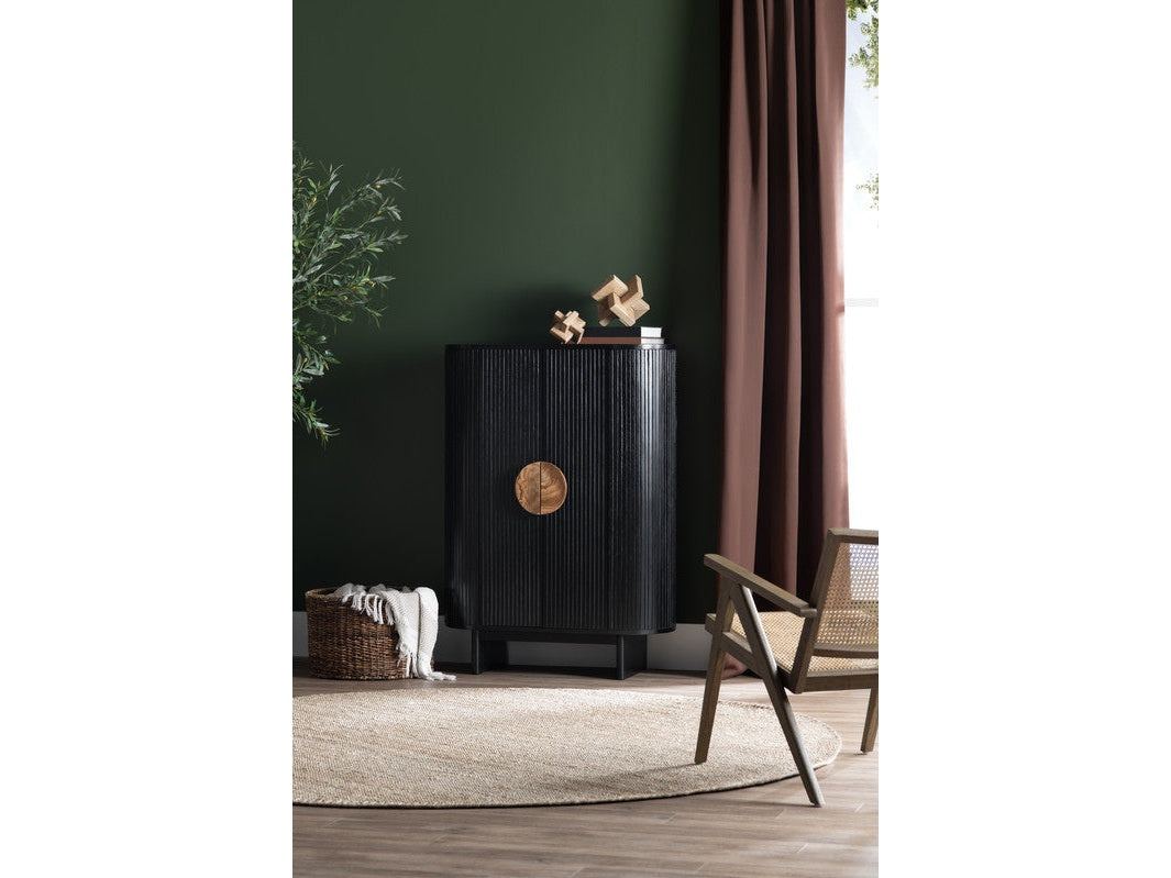 Paloma Black Two-Door Cabinet by Crestview at Eve Furniture