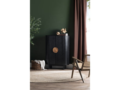 Paloma Black Two-Door Cabinet by Crestview at Eve Furniture